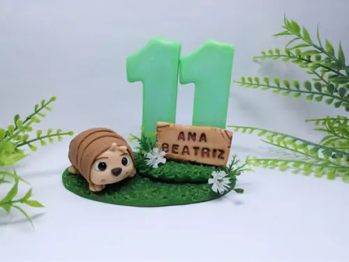 Topo Raya e Dragão + Vela (biscuit)