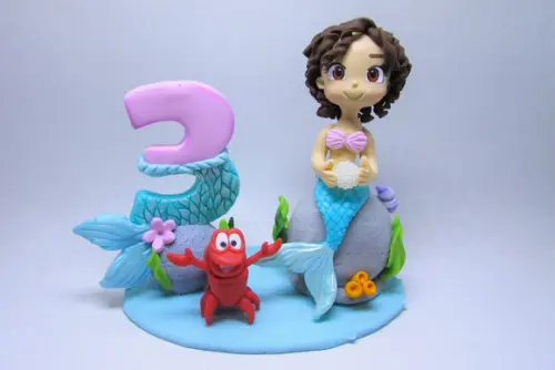 Topo Sereia (personalizado)- Biscuit