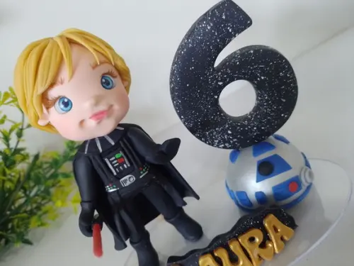 Topo de Bolo Star Wars (personalizado em Biscuit)