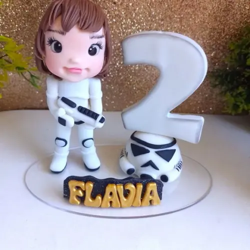 Topo de Bolo Star Wars (personalizado em Biscuit)
