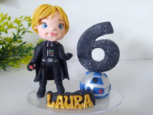 Topo de Bolo Star Wars (personalizado em Biscuit)