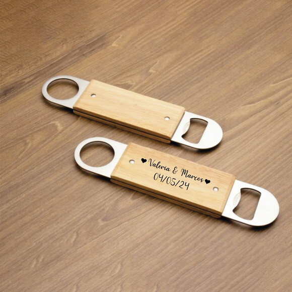 Abridor de Garrafa Madeira Personalizado