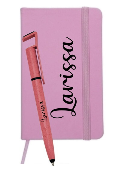 Bloco 7x12 e Caneta Bambu Touch Personalizada