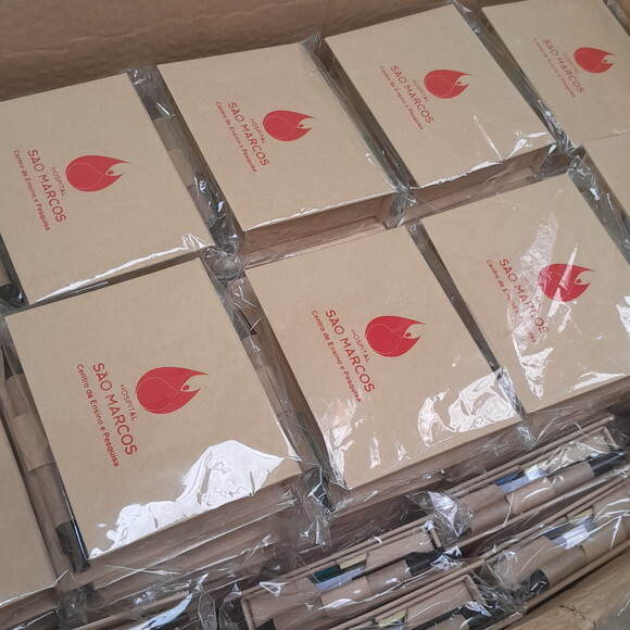 Bloco de Anotações Personalizado com Caneta e Autoadesivo