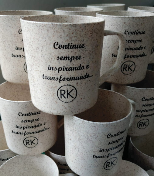 Caneca Fibra de Arroz 400ml Personalizada