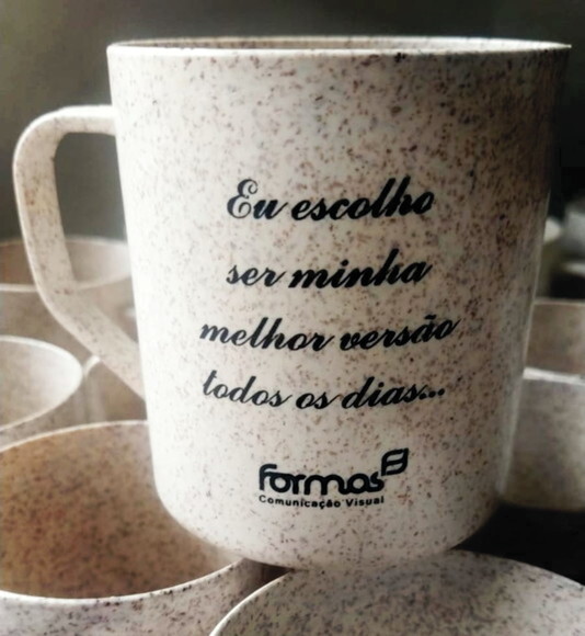 Caneca Fibra de Arroz 400ml Personalizada