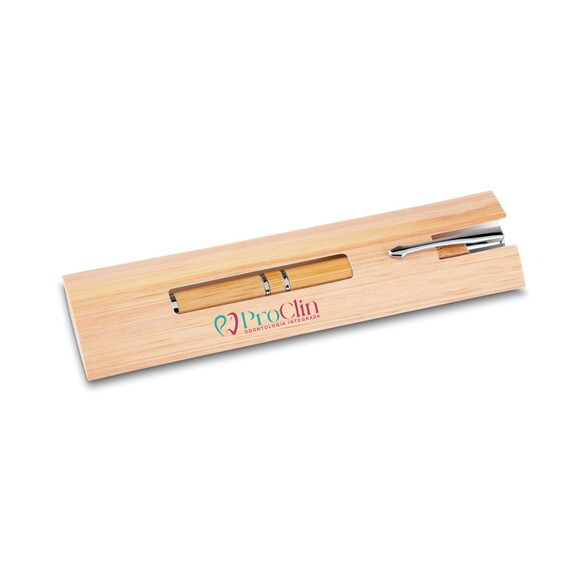 Caneta Ecológica de Bambu com Estojo