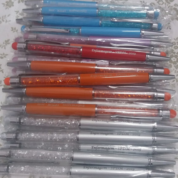 Canetas Com Cristais Personalizada