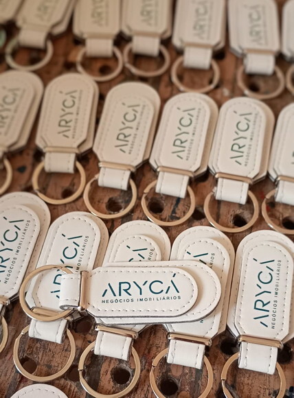Chaveiro de Couro Sintético Personalizado