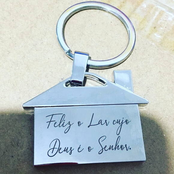Chaveiro Metal Casa Personalizado