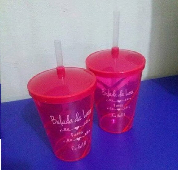 Copo com Canudo Personalizado