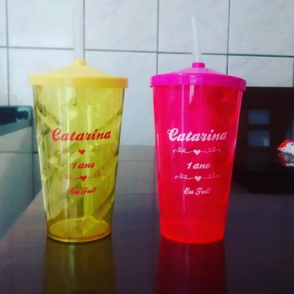 Copo com Canudo Personalizado