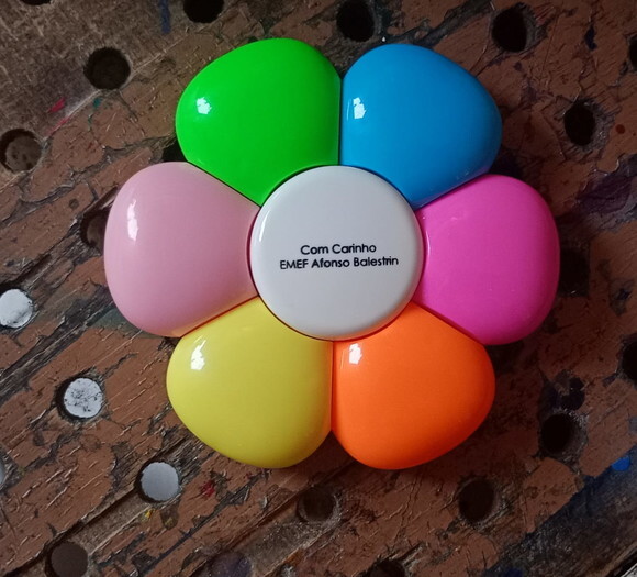 Marca Texto Flor Personalizada