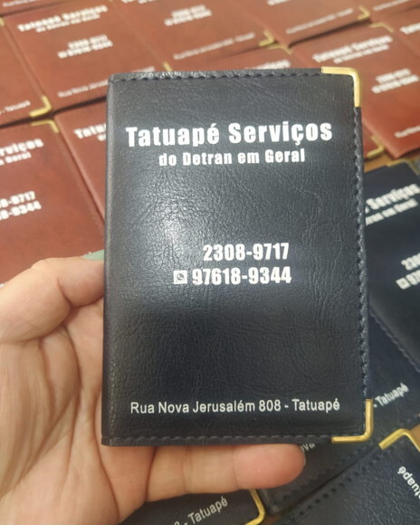 Porta Documento em Couro Sintético Personalizado