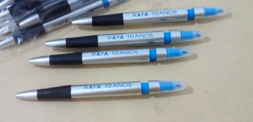 Caneta Plástica Marca Texto Personalizada
