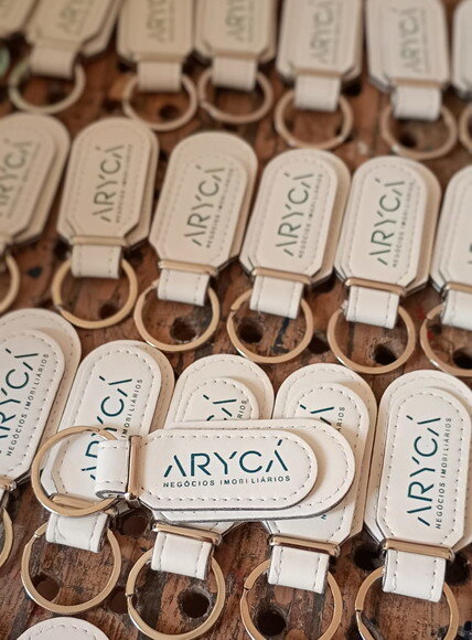 Chaveiro de Couro Sintético Personalizado