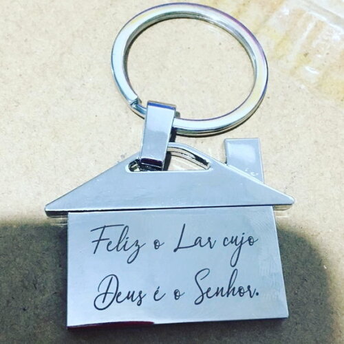 Chaveiro Metal Casa Personalizado