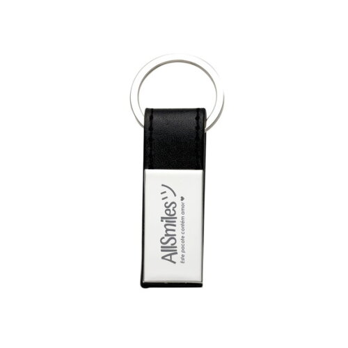 Chaveiro Metal com Couro Personalizado