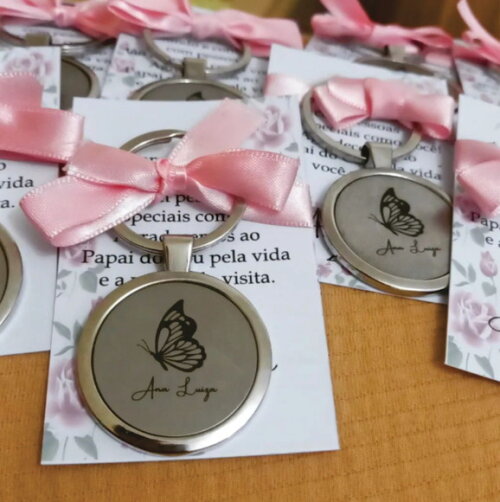 Chaveiro Personalizado com Tag e Fita