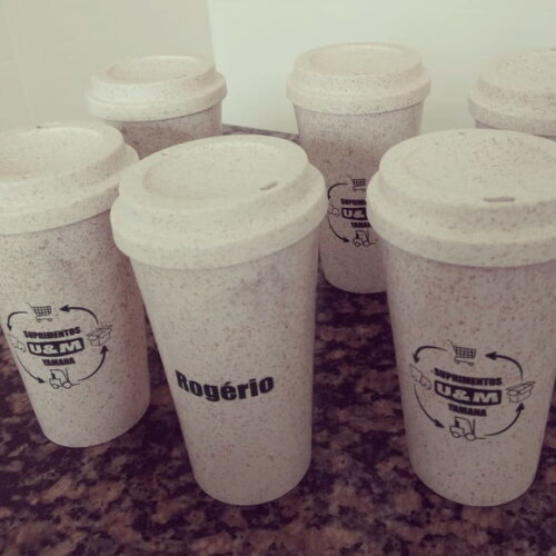 Copo Fibra de Arroz 550ml Personalizado