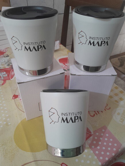 Copo Parede Dupla Inox 300ml Personalizado