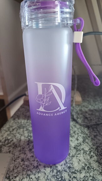 Garrafa de Vidro 450ml Personalizada