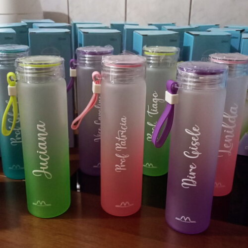 Garrafa Vidro Personalizada com Nome