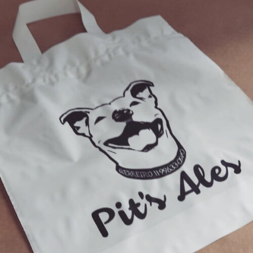 Sacola Plástica com Alça Personalizada