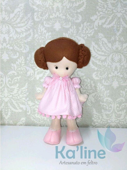 Bonecas Princesas 3D - Bonecos em Feltro - 1ª PEÇA.