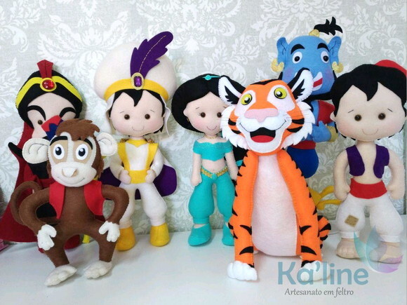 Bonecos em Feltro - Aladdin