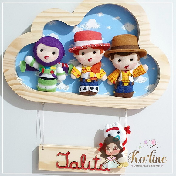 Enfeite de Porta Maternidade Toy Story Nuvem