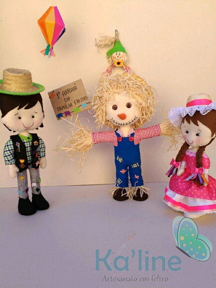 Festa Junina - Bonecos em feltro - 1ª PEÇA