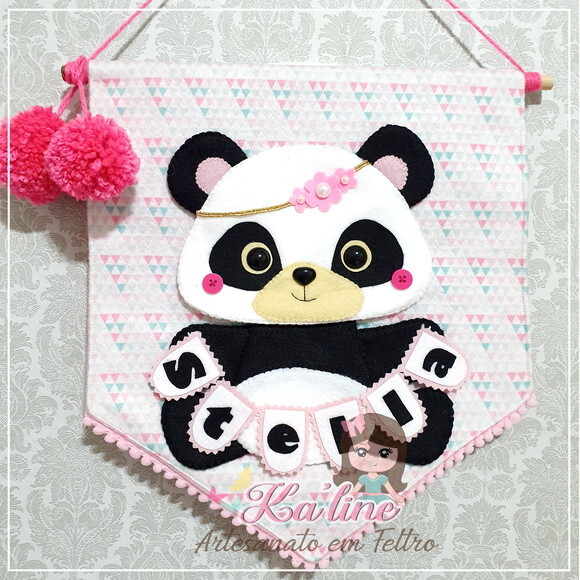Flâmula Panda - Porta Maternidade