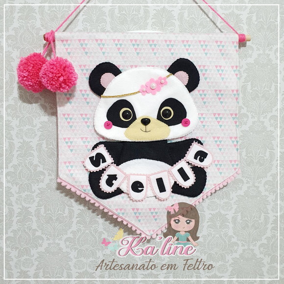 Flâmula Panda - Porta Maternidade