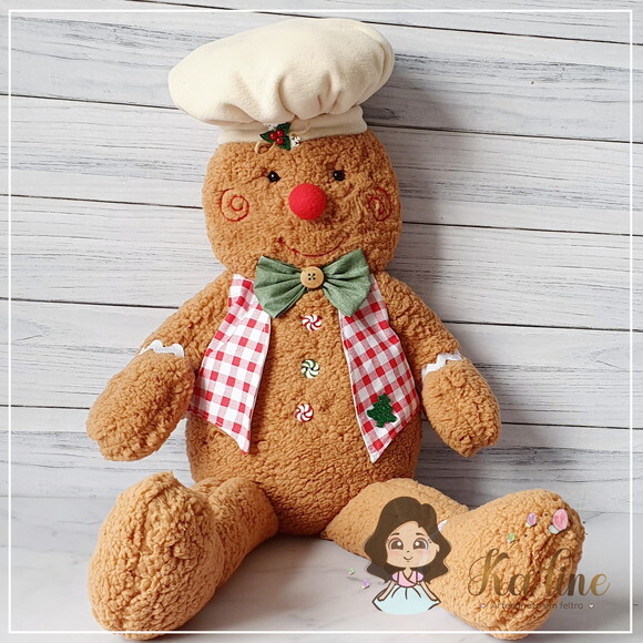 Gingerbread - Biscoito de Natal - Boneco em Tecido