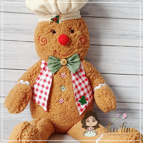 Gingerbread - Biscoito de Natal - Boneco em Tecido