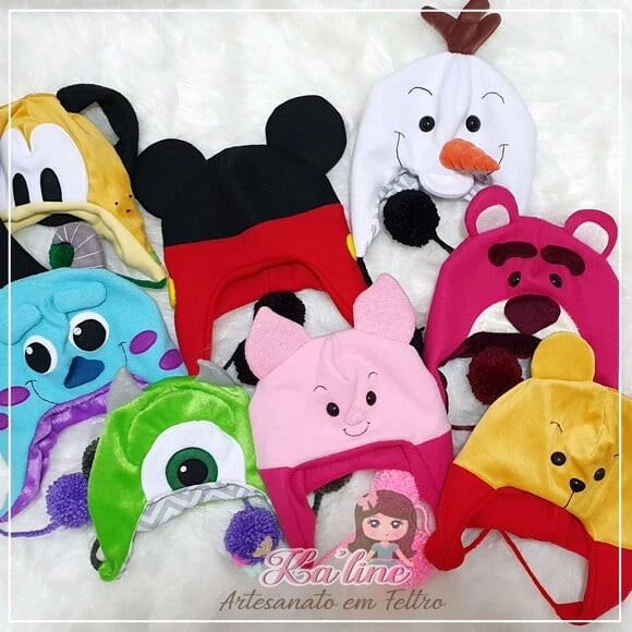 Gorrinhos Infantis Personagens Disney - 1 Unidade
