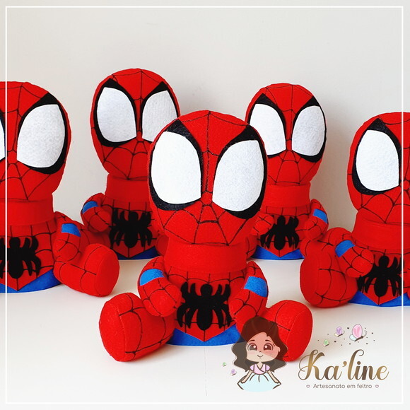 Homem Aranha - Nutella Personalizada - Bonecos em Feltro