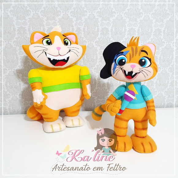 Kit 44 Gatos - Bonecos em Feltro