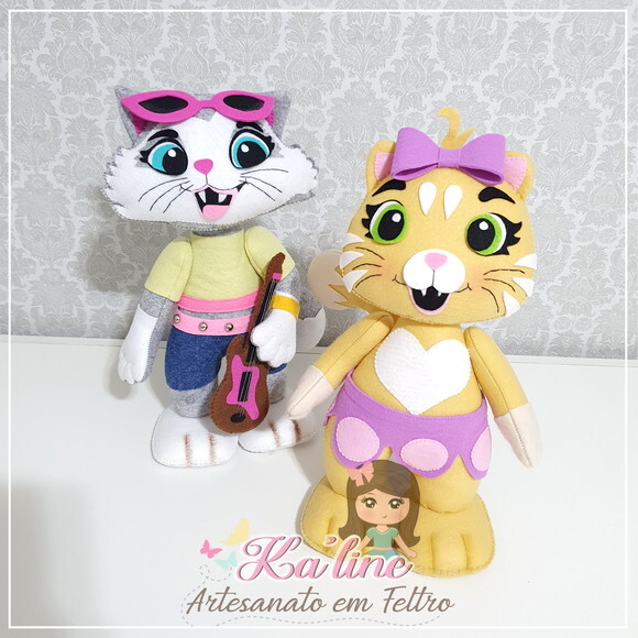 Kit 44 Gatos - Bonecos em Feltro