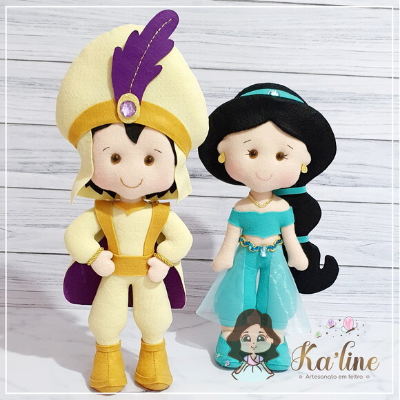 Kit Aladdin - Bonecos em Feltro.
