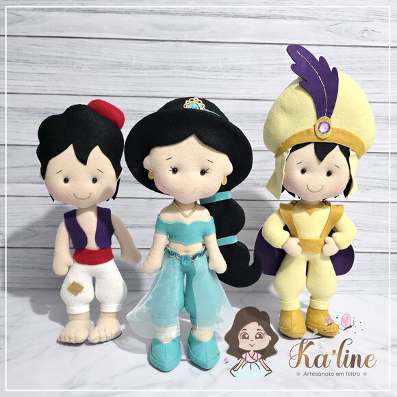 Kit Aladdin - Bonecos em Feltro.