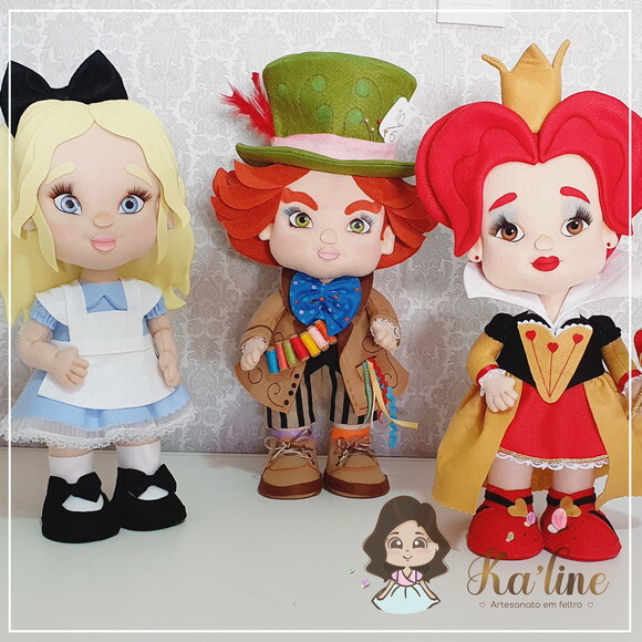 Kit Alice no País das Maravilhas -feltro