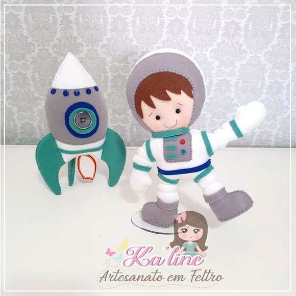 Kit Astronauta - Bonecos em Feltro