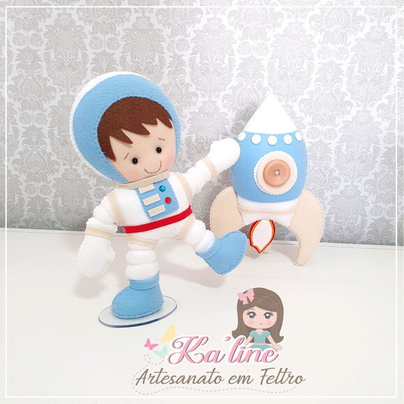 Kit Astronauta - Bonecos em Feltro