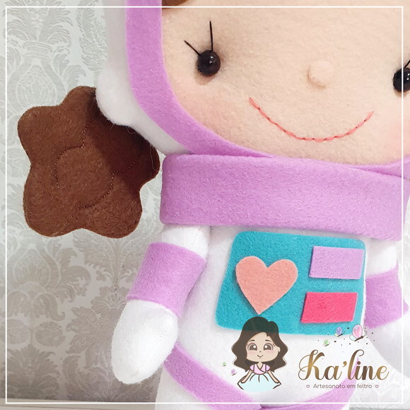Kit Astronauta Menina - Bonecos em Feltro