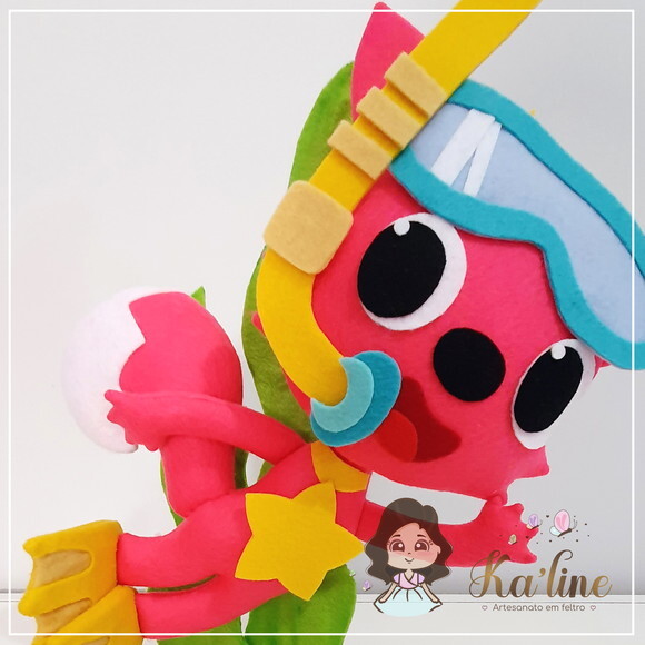 Kit Baby Shark - Bonecos em Feltro