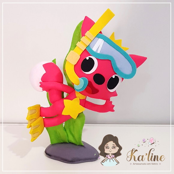 Kit Baby Shark - Bonecos em Feltro