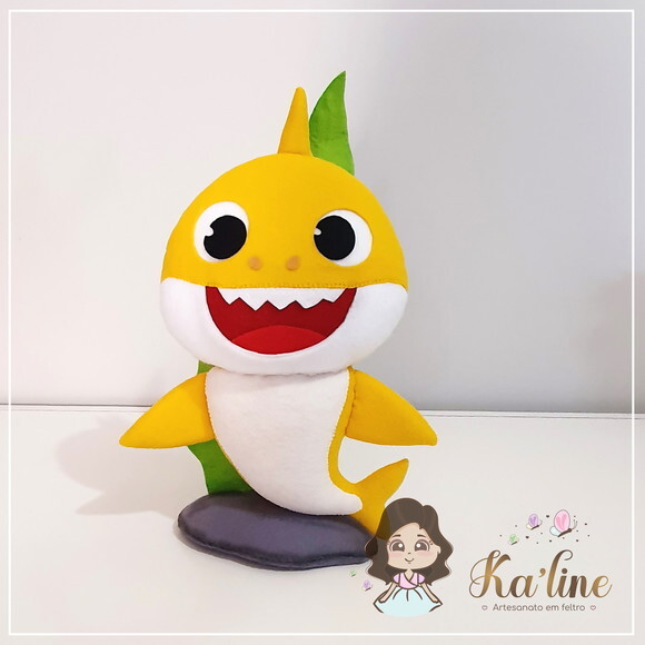 Kit Baby Shark - Bonecos em Feltro