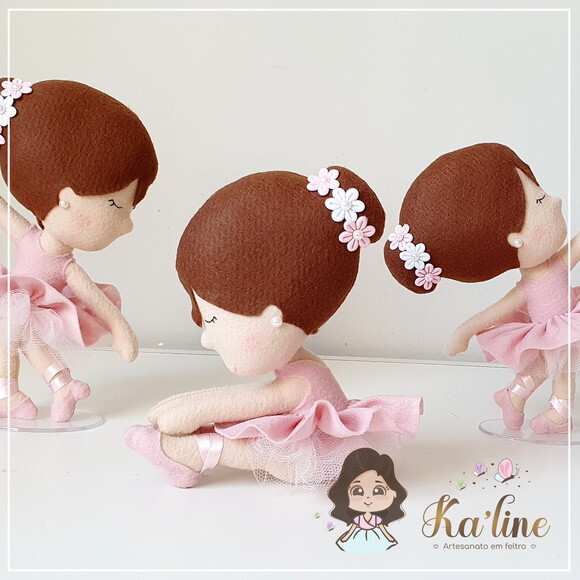 Kit Bailarinas - Bonecas em feltro